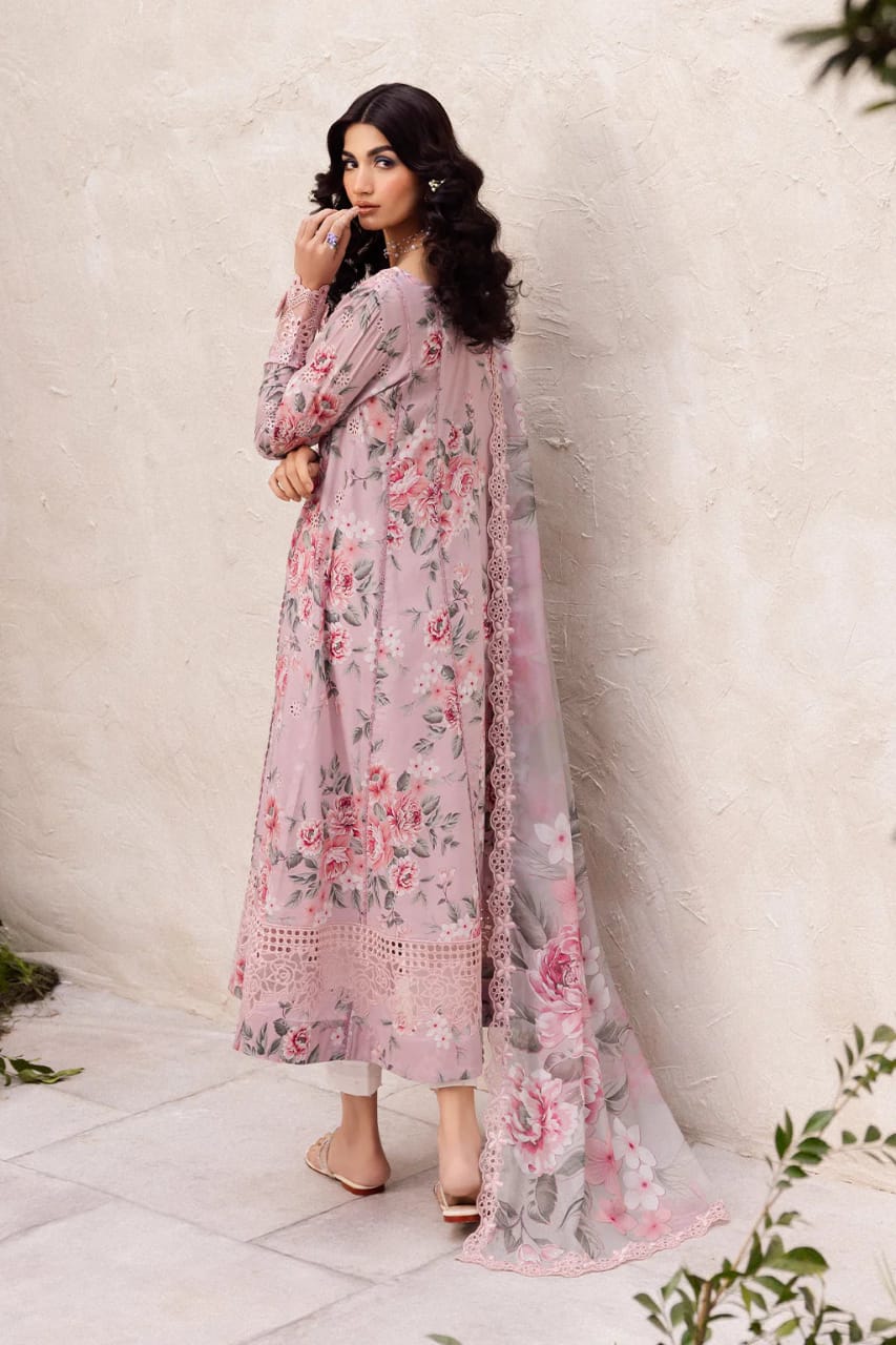 Iznik Luxury Fancy Embroidered Chikankari Lawn 3pc